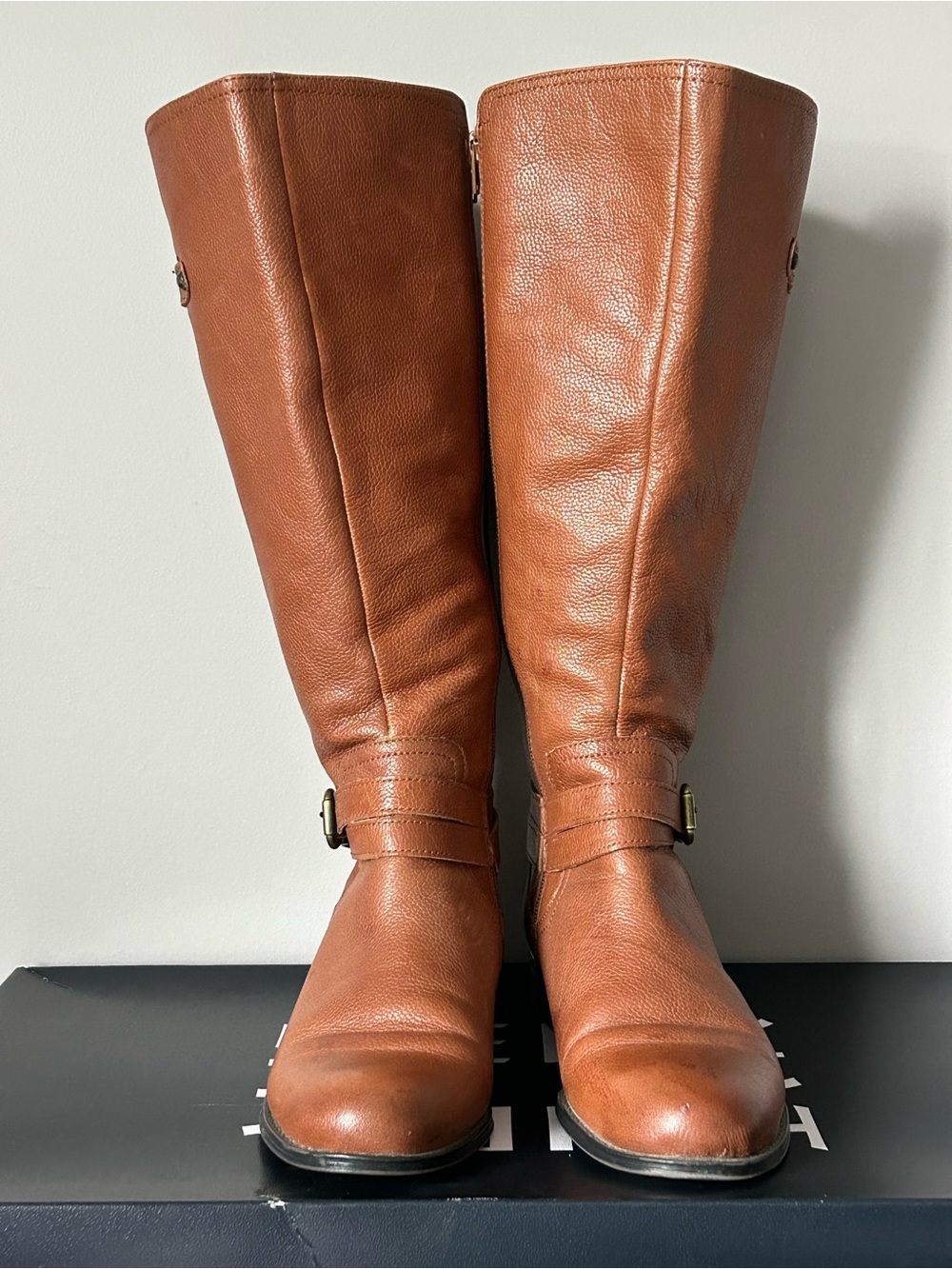 Naturalizer Tall Leather Over-the-Knee Boots in Banana Bread - Wide Calf
